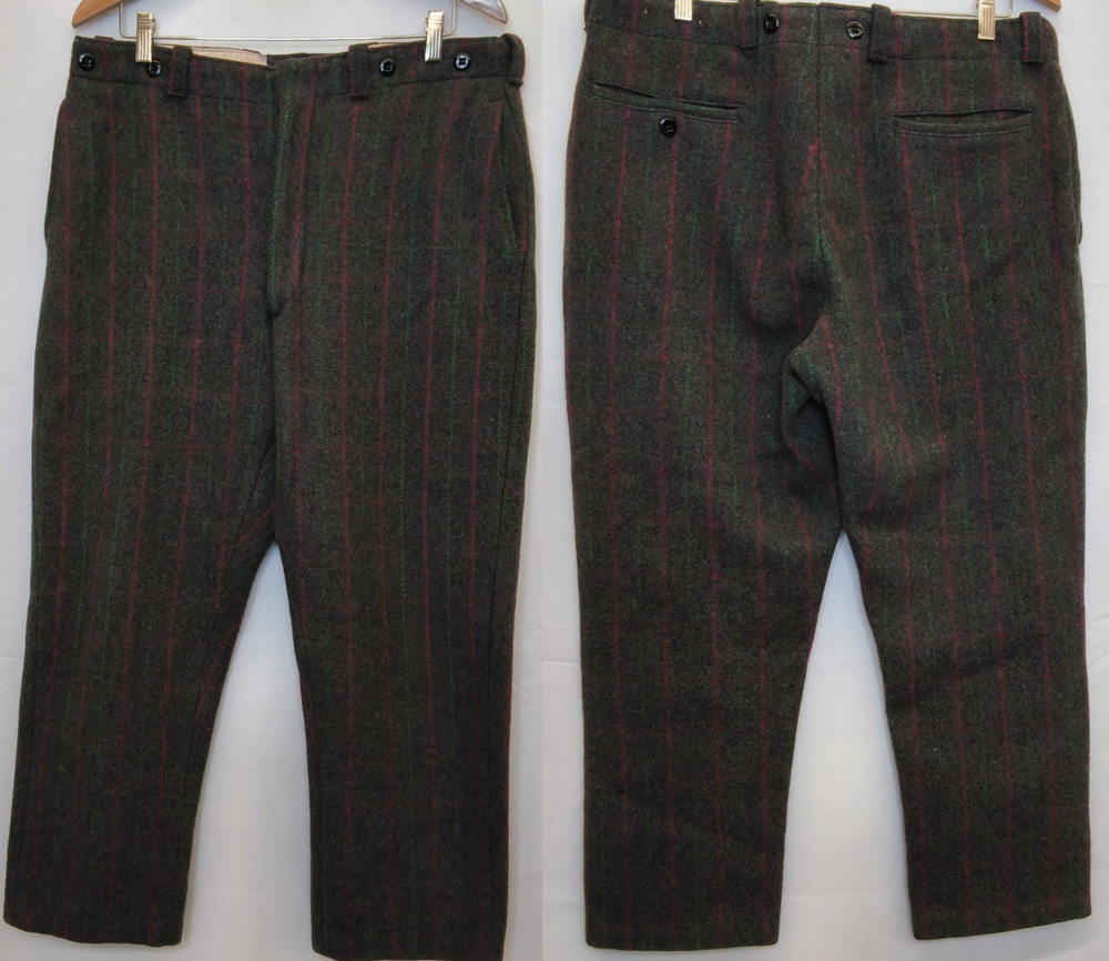Vintage Wool Hunting/Snow Pants Men's 36" x 29" Union Made - No Brand #W4811